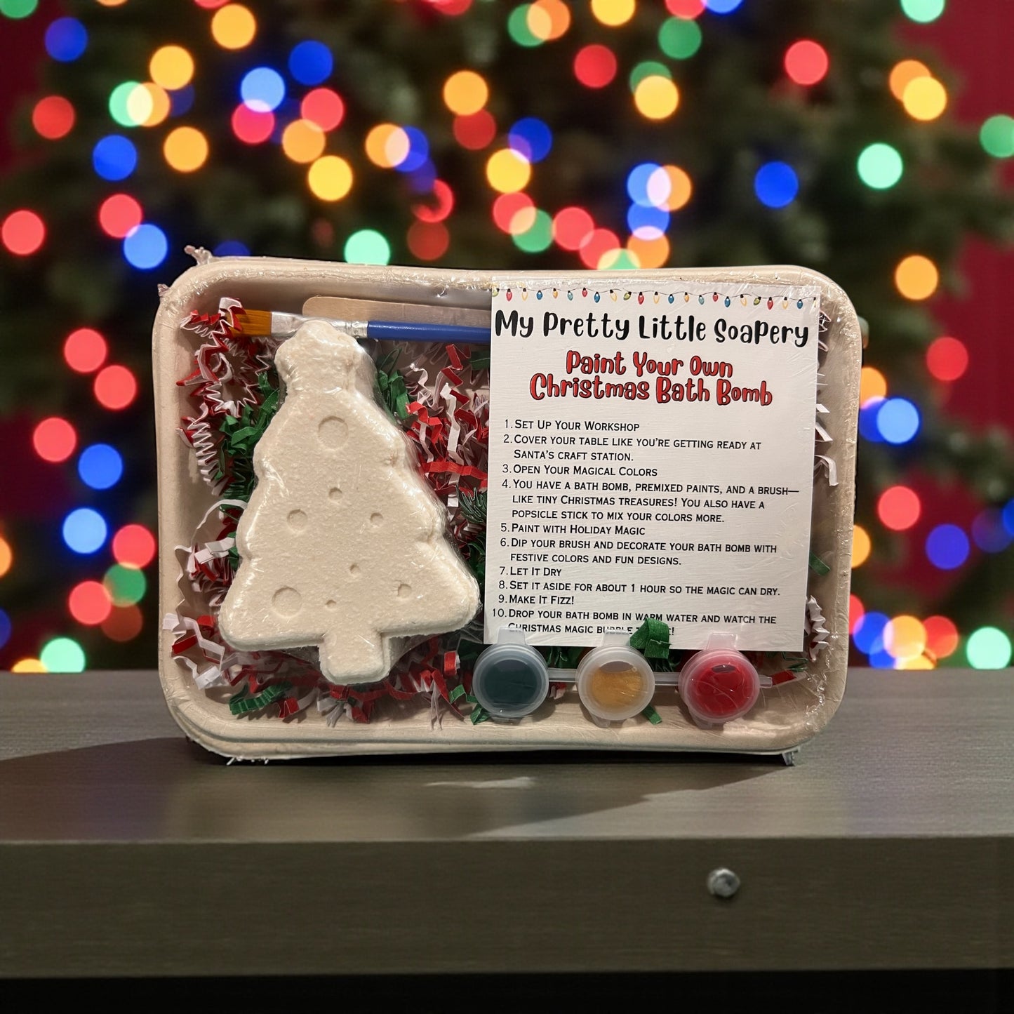 Paint your own Christmas bath bomb