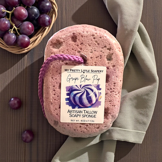 Grape Blow Pop Soapy Sponge