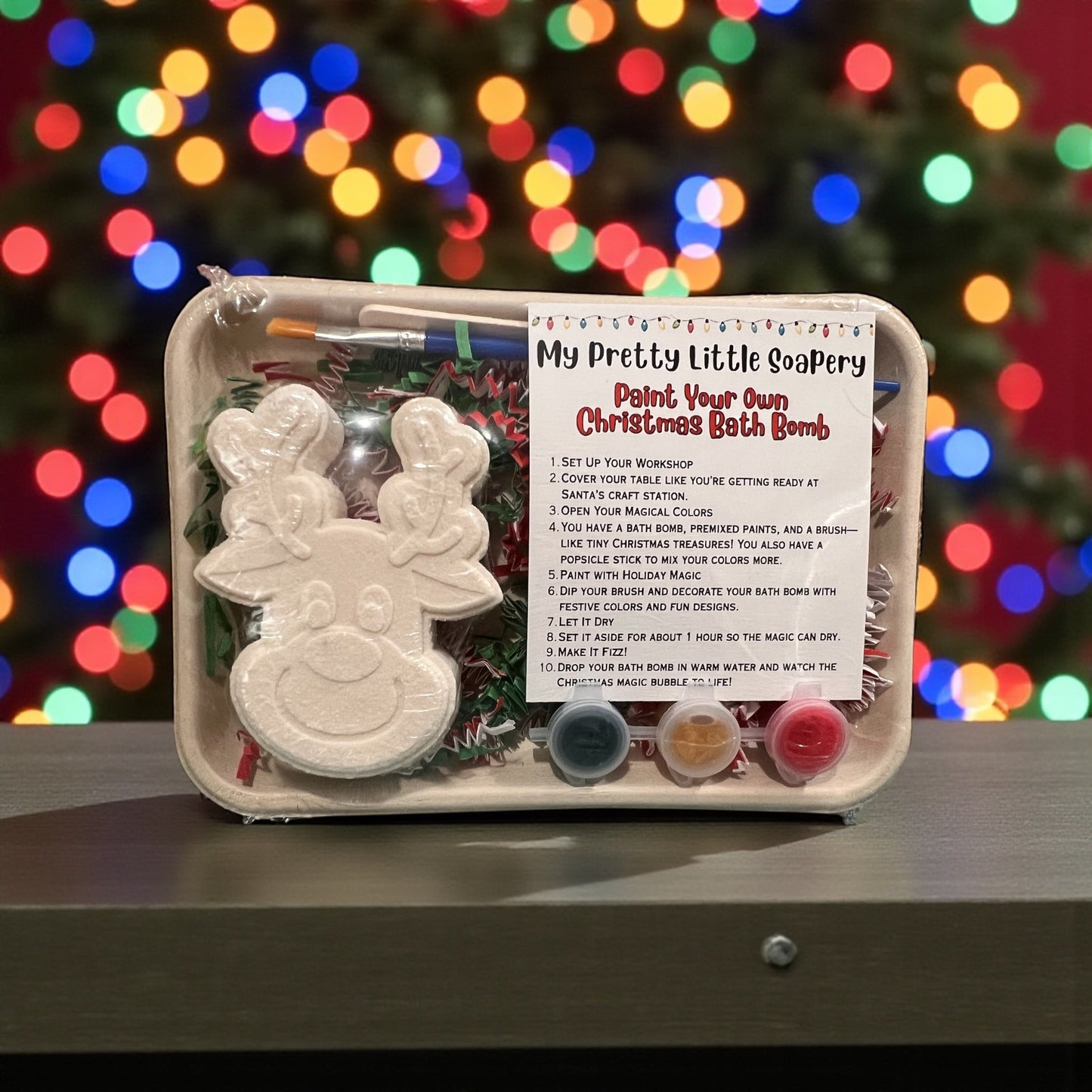 Paint your own Christmas bath bomb