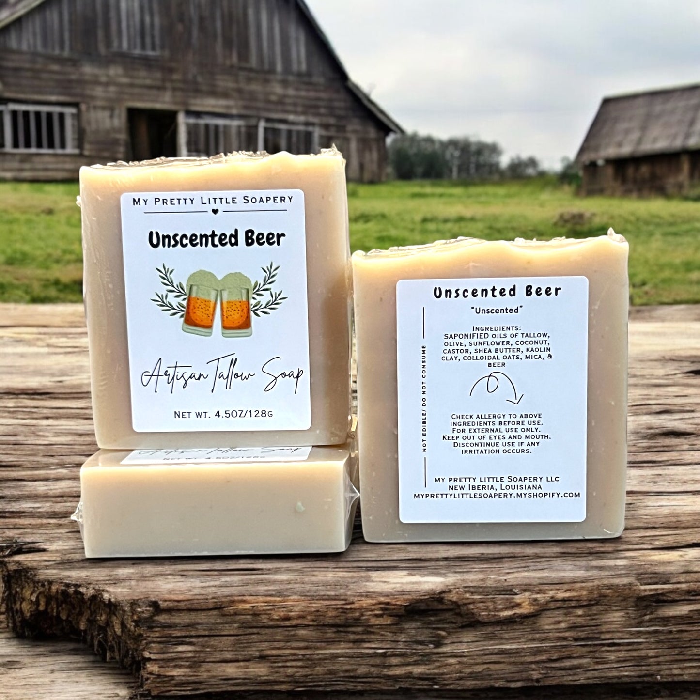 Unscented Beer Tallow Soap